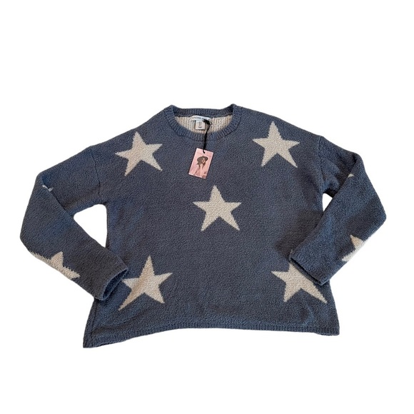 NWT Sincerely Jules Women's Cozy Soft Pullover Star Sweater Blue Size Sm… - Picture 10 of 17